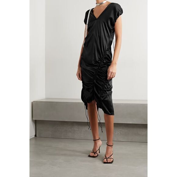 New. Helmut Lang black midi dress. Size 2. Retail $637 - Picture 2 of 9